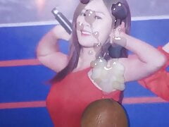 Apink Hayoung Cum Tribute Cum On her Sexy Armpits red dress