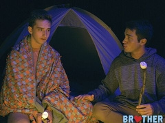 Camping stepbros Ashton Garner and Anderson Mason enjoy anal