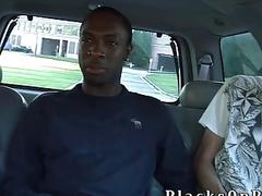 Cute black guy is stuck between two white peckers