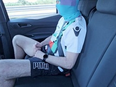 Wild public stroking with a scally Uber driver in the car