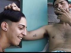 Latino boy smoking gay hung studs and fucking