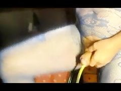 Straight transvestite sounding urethral lingerie pantyhose 6