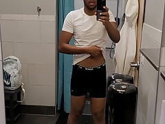 Miguel Brown Stripping Naked at the gym