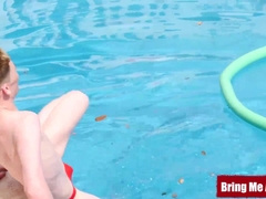 Lean ash-blonde lad humid romped doggie