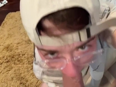 Pov: Trans teen 18+ Virgin Sucks Your Dick