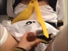 Amateur Asian CD cums while riding cock 2