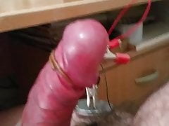 Estim big cum and good electrorgasm