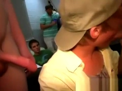 College guys cheering while a mate fucks him
