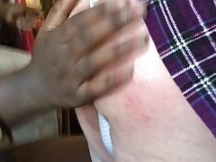 BBC Spanks Swallower in Panties & Skirt - Blow Job & Swallow