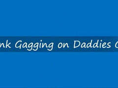 Twink Gagging on Daddies Cock.