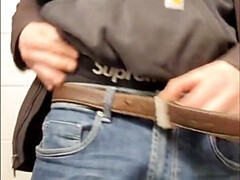 Johnholmesjunior in After Work Solo Jerk off Show with Huge Cum Load