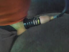 Foreskin Air Inflation Play With Cockrings