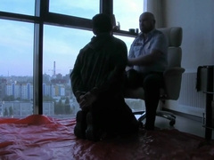 And Here I Am A Police Dominant - Very Hard Slaps In Leather Gloves Over A Handcuffed Slave