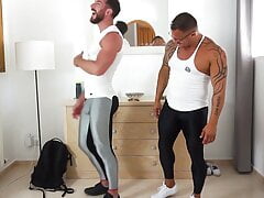 Muscle boy returns to his Daddies