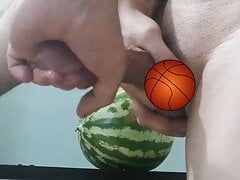Arab man fucks a watermelon