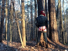 nineteen yr elder Jesse Gold masturbates off in the forest in cowboy shoes, jeans, and flannel