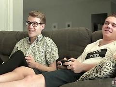 Gaming nerds James Stirlingand Ethan Steele bone for real