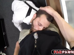 Stud Blows My Lollipop Behind The Counter While Clients Supermarket