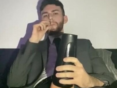 Smoking and Fleshlight Ravaging in Suit (PART two)