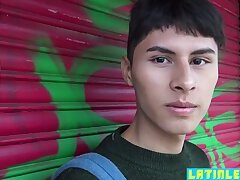 Gay latino teen bareback fucked by horny stud outdoor