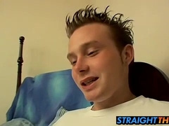 Straight thugs Billy and Jacob love collecting cum in a cup