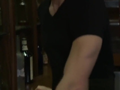 Bound gay cocksucked by BDSM dominant