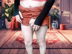 Crossdresser Ketty shows off her perfect ass with some heated public masturbation