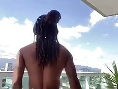 Brazilian inked hunk ass and huge cock