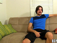 gorgeous gay stud has an solo interview and jacks