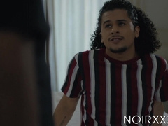 I slide my big black cock into wavy haired Armond Rizzos delicious ass