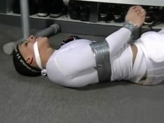 SUG Football player tape bound and cleave gagged