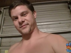 Buff straight thug Wolfe Gunmetal goes solo and releases a big load