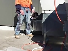 Schwanz mit Sicherheitshelm