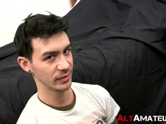 Amateur emo twink has some solo fun by jerking himself off