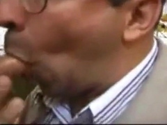 Old Daddies Sucking Outdoors