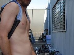 Caught wanking & cumming outdoors