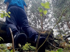 An Athlete Stud While Jogging Finds Someone's Fleshlight In The Woods And Plumbs It