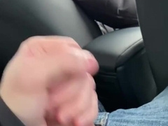 Teenie dude jacked off and jizzed in the back seat of a cab