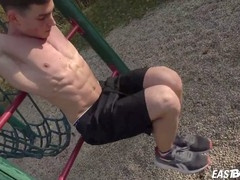 Emilion Reynolds shows off his hot teenage bod