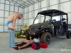 Stuck Mechanic Blown Under Car - Justin Matthews And Johnny B