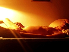 Elder Man Taking Care Of His Beefstick At Midnight