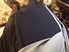 show off my cock in my pants