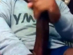 Str8 Guy Stroking his BBC to Porn ( Double Cum ) 4