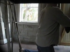 Deep Throating dude in vacant mansion and he blows a load down my mouth