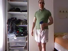 Muscled Gym Buddy Rips Shirt, Flexes, and Jerks for You