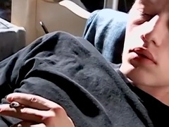 Kinky amateur Jony indulges in smoking while jerking off and experiencing mind-blowing orgasm