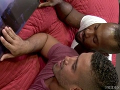 Muscular studs Trey Turner and Noah Donovan invade a booty with intense anal action