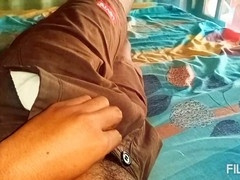 Tight gay solo action: up close masturbation and handjob