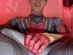 Jakipz Strokes His Massive Cock In Super Hero Costumes Before Shooting A Huge Load