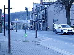 crossdressed outdoors on the street
